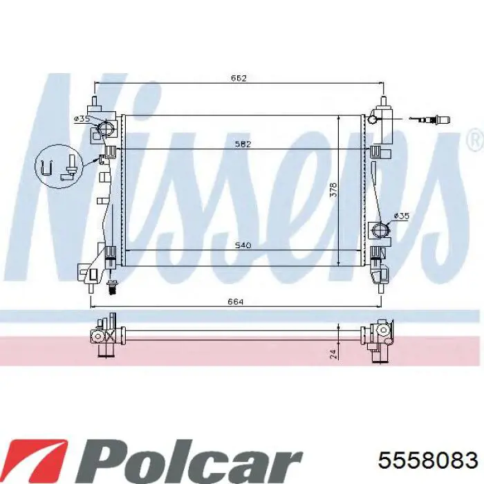 555808-3 Polcar радиатор