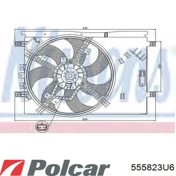 555823U6 Polcar Вентилятор радиатора