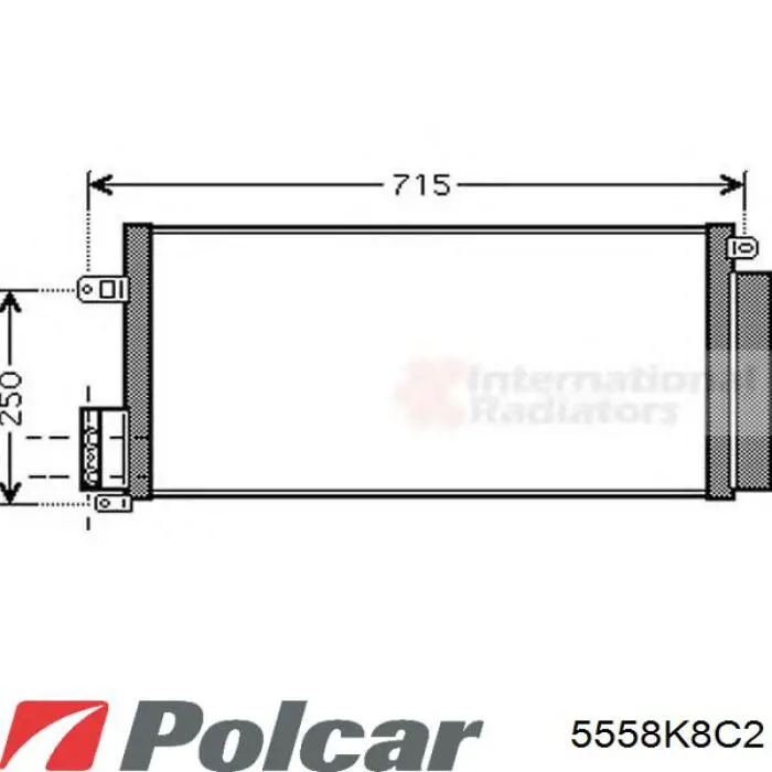 5558K8C2 Polcar радиатор кондиционера