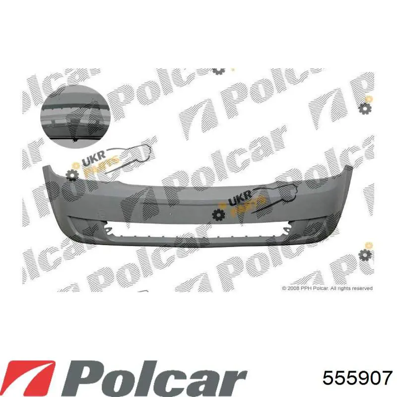 Передний бампер 555907 Polcar