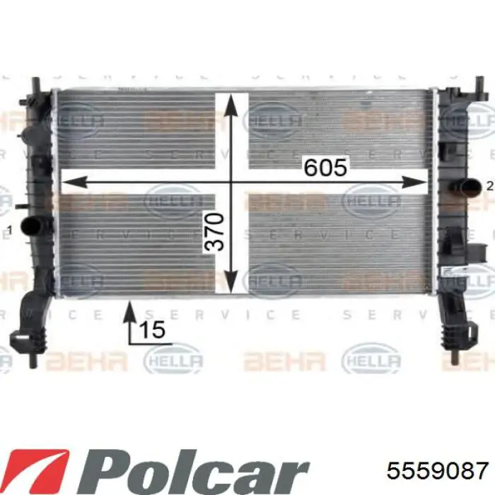 Радиатор 5559087 Polcar