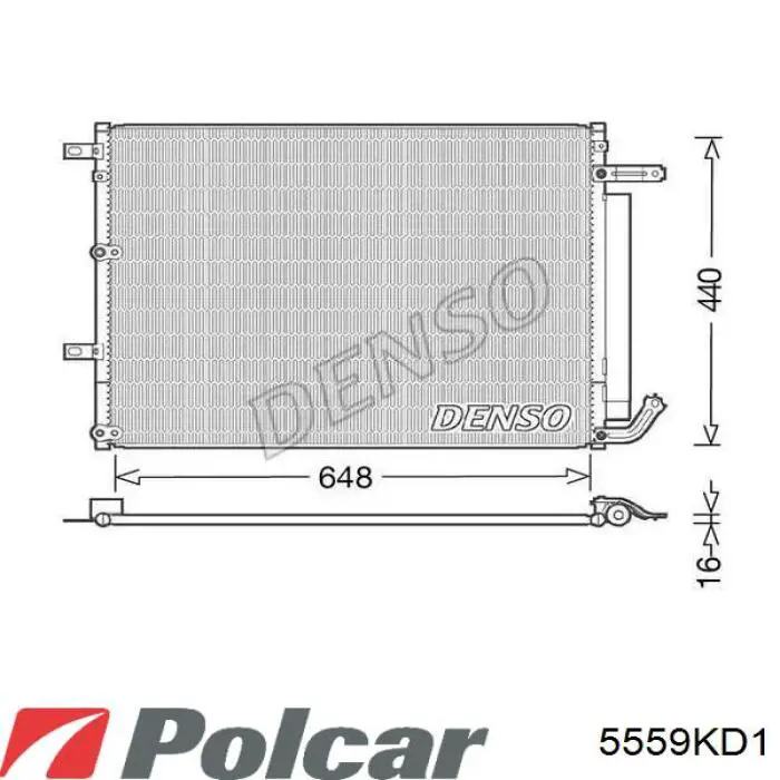 Осушитель кондиционера Polcar 5559KD1 цена, от 13.77 USD