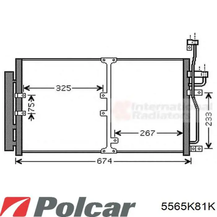 Радиатор кондиционера 5565K81K Polcar