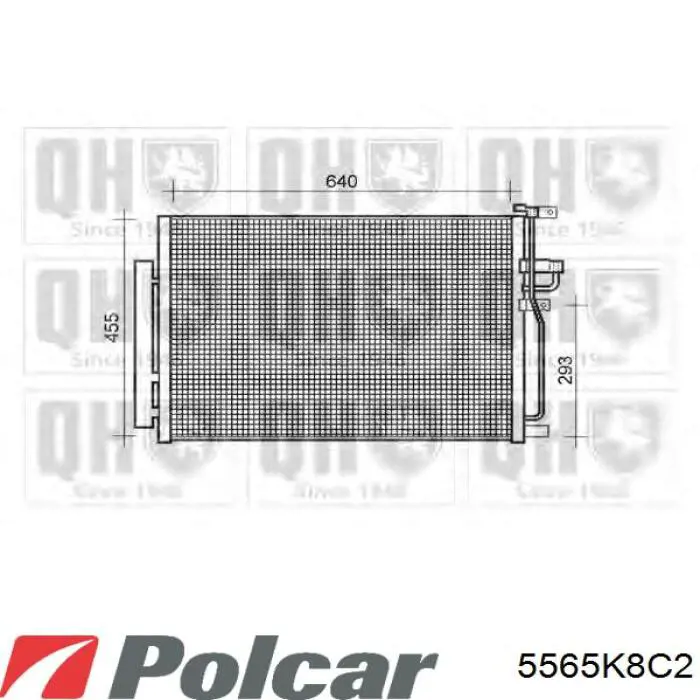 5565K8C2 Polcar радиатор кондиционера