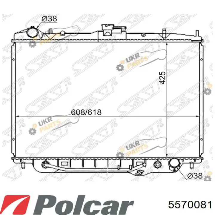Радиатор охлаждения двигателя Polcar 5570081 цена, от 80.56 USD