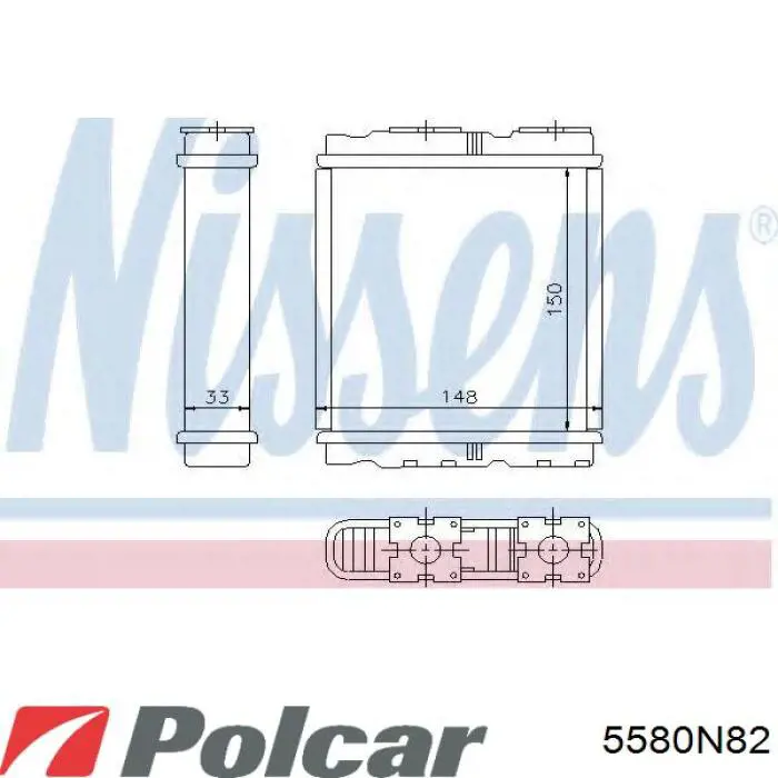 Радиатор печки 5580N82 Polcar