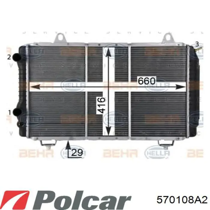 570108A2 Polcar радиатор