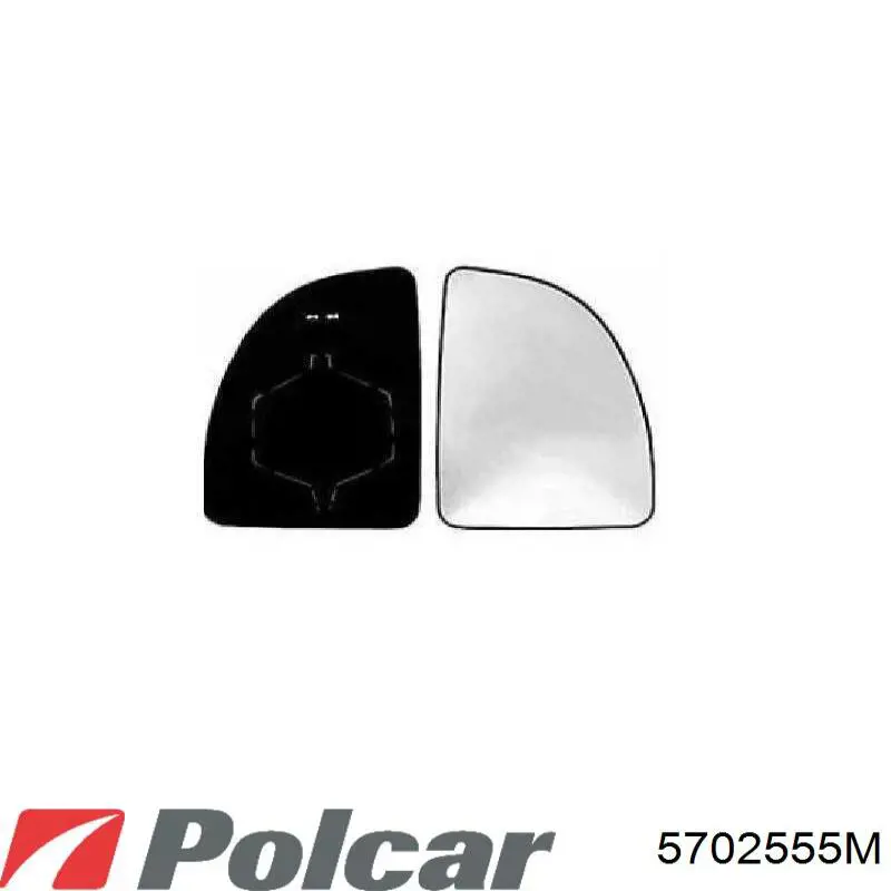 5702555M Polcar зеркальный элемент зеркала заднего вида правого
