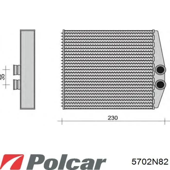 Купить 5702N82 Polcar Радиатор печки