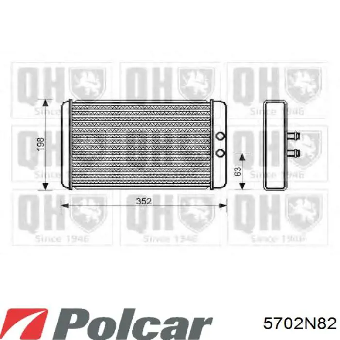 5702N82 Polcar радиатор печки