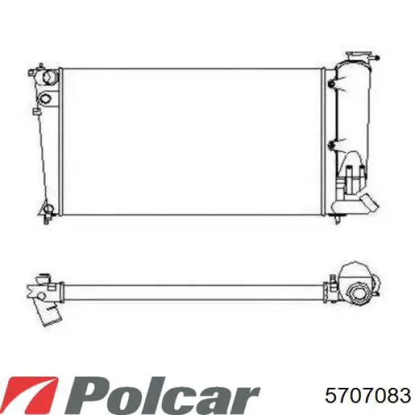 Радиатор 5707083 Polcar