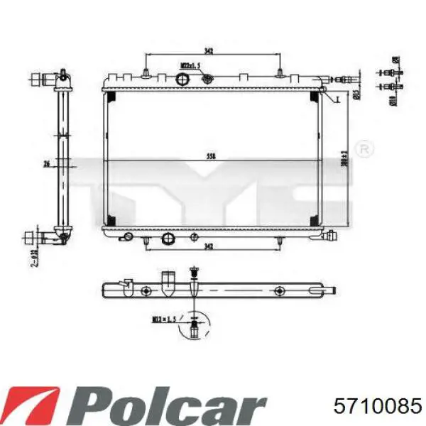 Радиатор 5710085 Polcar