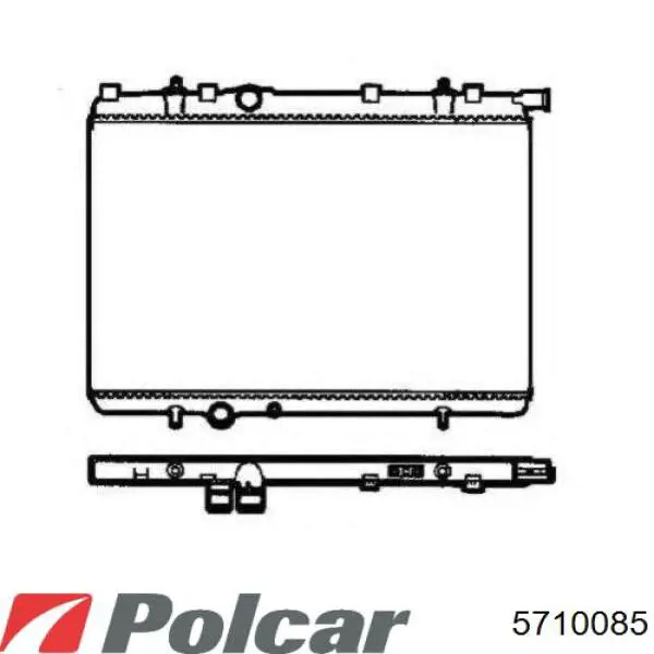 Радиатор охлаждения двигателя Polcar 5710085 цена, от 26.61 USD
