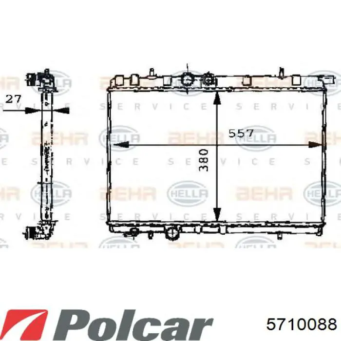 Радиатор охлаждения Polcar 5710088