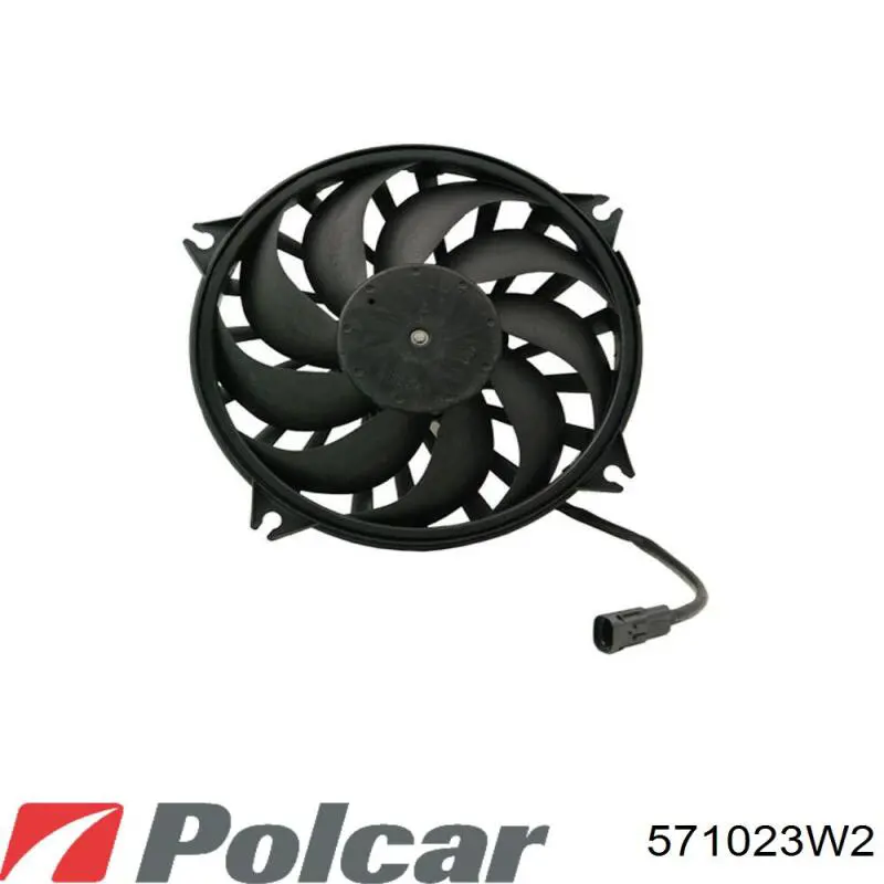 571023W2 Polcar электровентилятор охлаждения в сборе (мотор+крыльчатка)