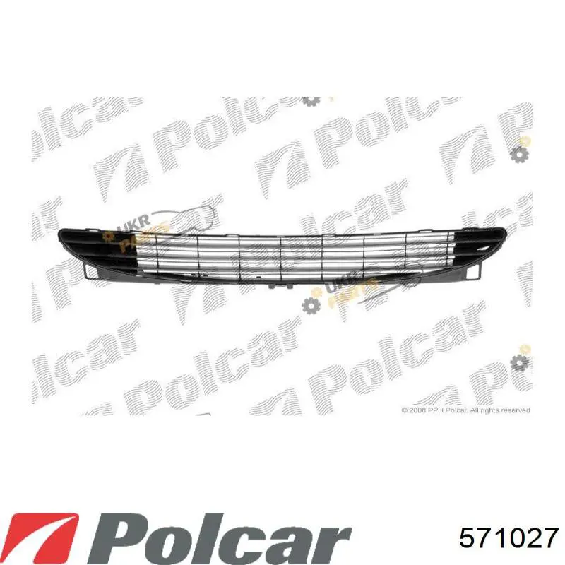 Решетка бампера переднего центральная 571027 Polcar