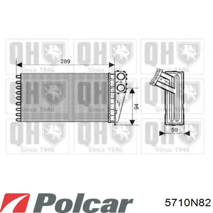 Радиатор печки 5710N82 Polcar