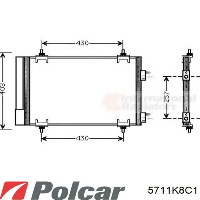5711K8C1 Polcar радиатор кондиционера