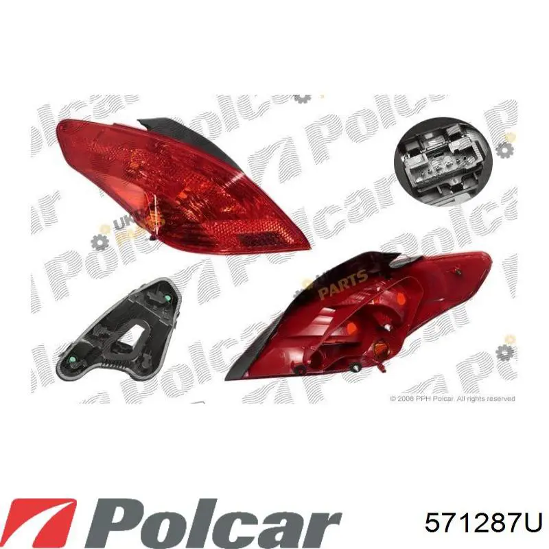 Фонарь задний левый 571287U Polcar