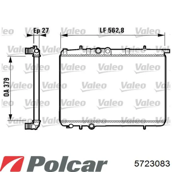 Радиатор 572308A3 Polcar