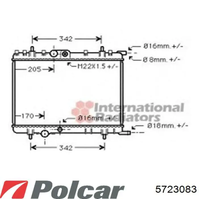 Радиатор 5723083 Polcar