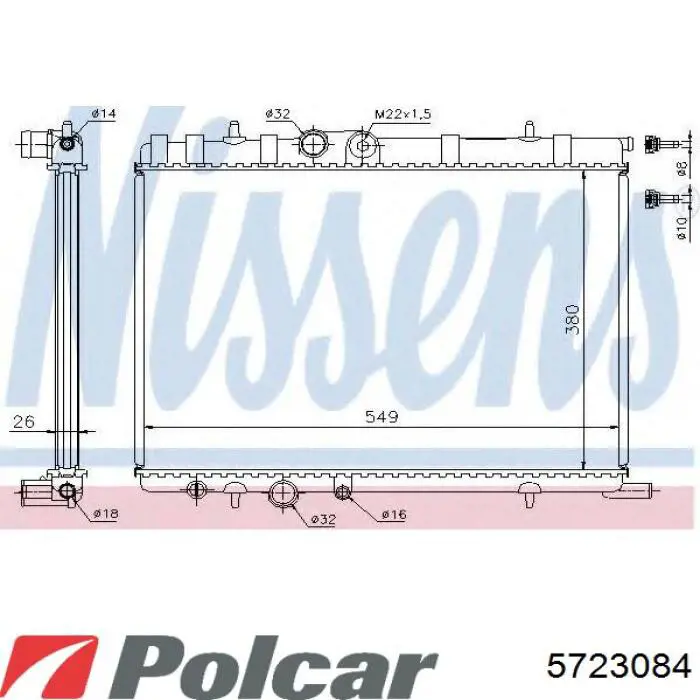 5723084 Polcar радиатор