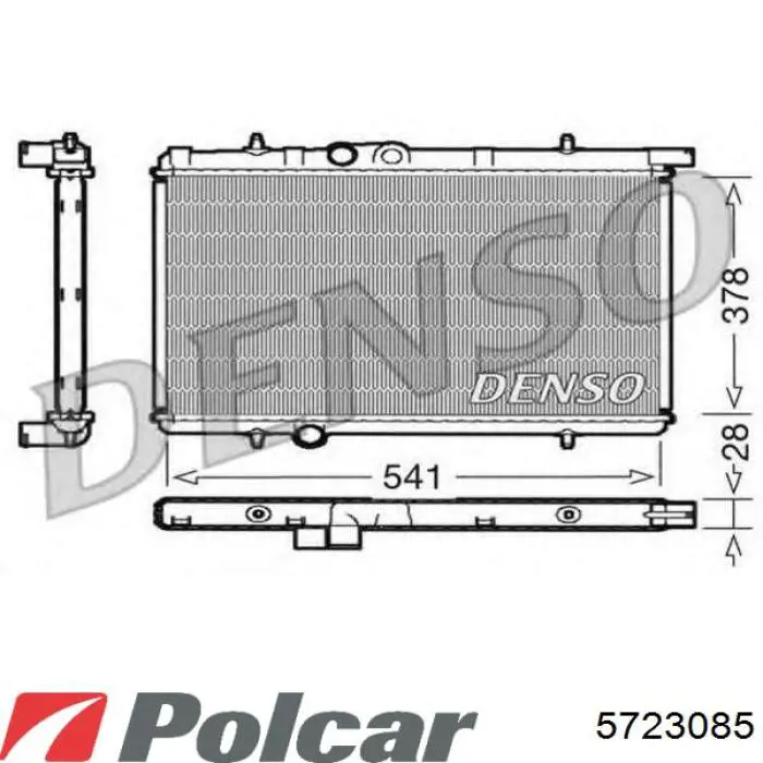 Радиатор охлаждения двигателя Polcar 572308A5 цена, от 43.59 USD