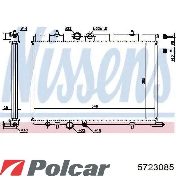 Радиатор 572308A5 Polcar