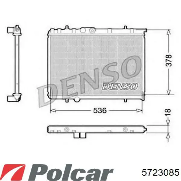 Радиатор охлаждения Polcar 572308A5