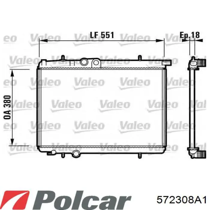 Радиатор 572308A1 Polcar