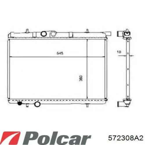 Радиатор 572308A2 Polcar