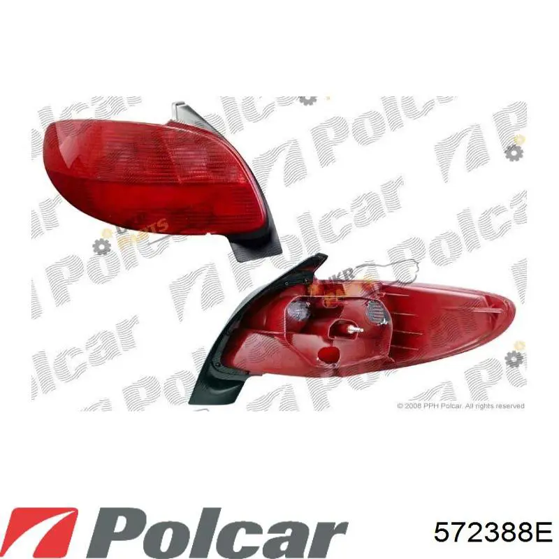 Фонарь задний правый 572388E Polcar