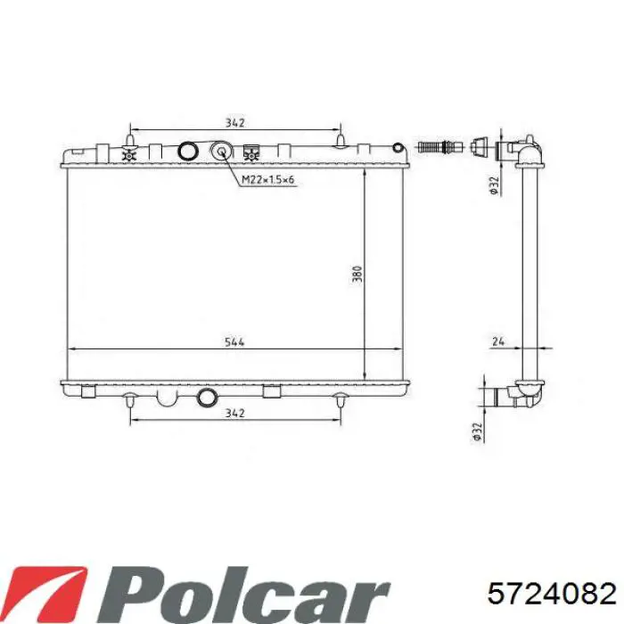 5724082 Polcar Радиатор основной
