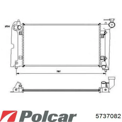 Радиатор 5737082 Polcar
