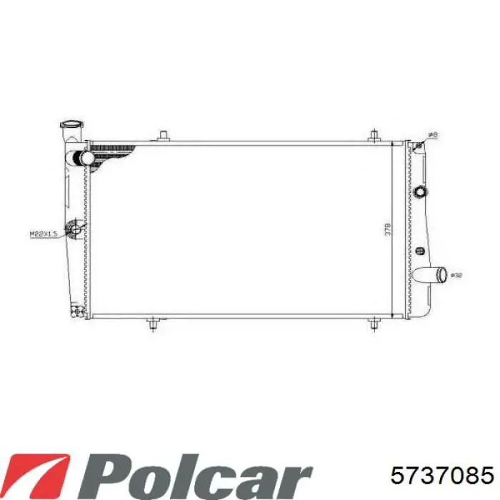 Радиатор охлаждения двигателя Polcar 5737085 цена, от 32.40 USD