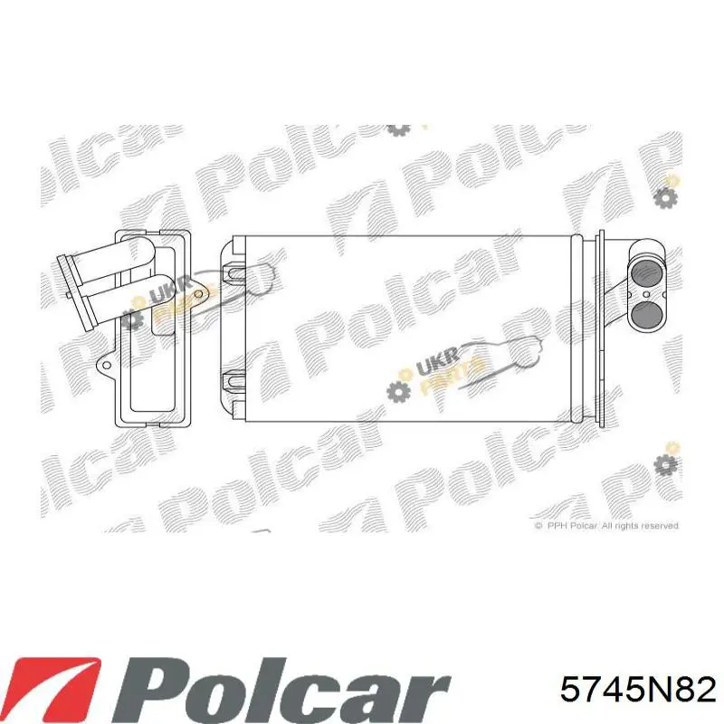 Радиатор печки 5745N82 Polcar