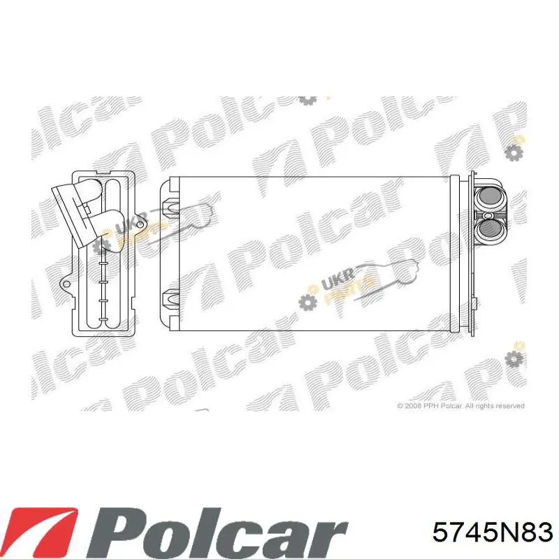 Радиатор печки 5745N83 Polcar