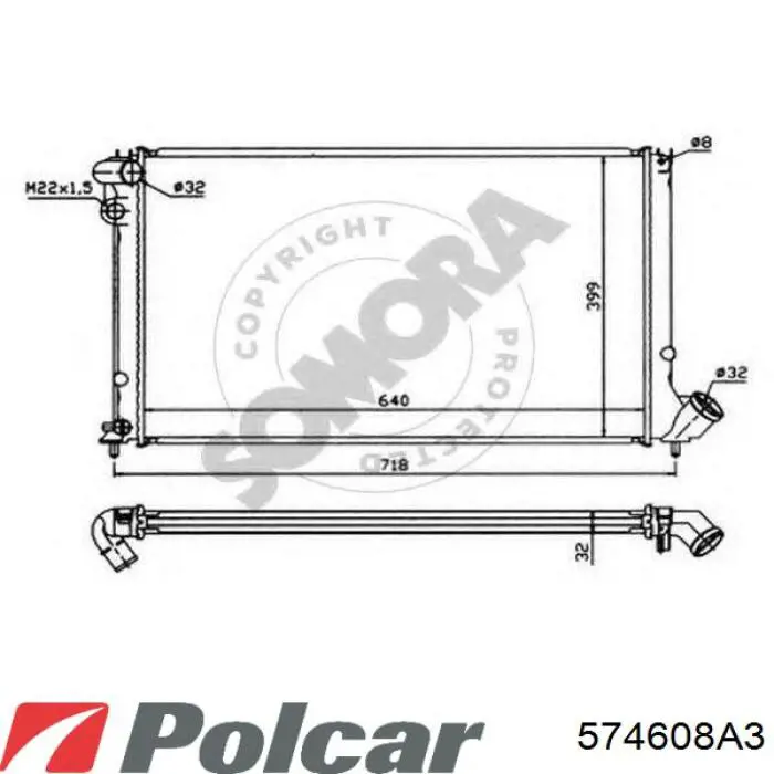 Радиатор 574608A3 Polcar