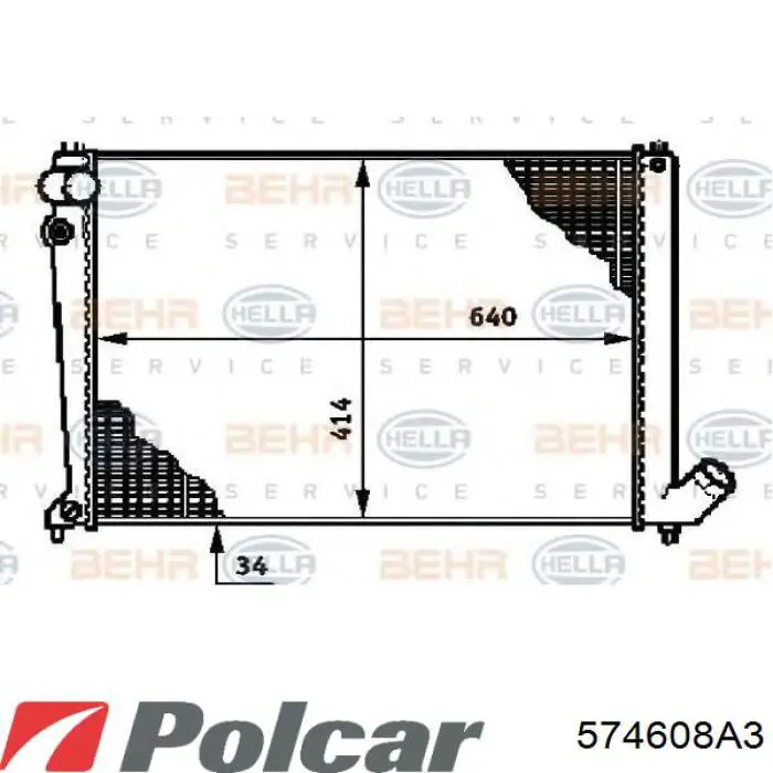 Радиатор 574608A3 Polcar