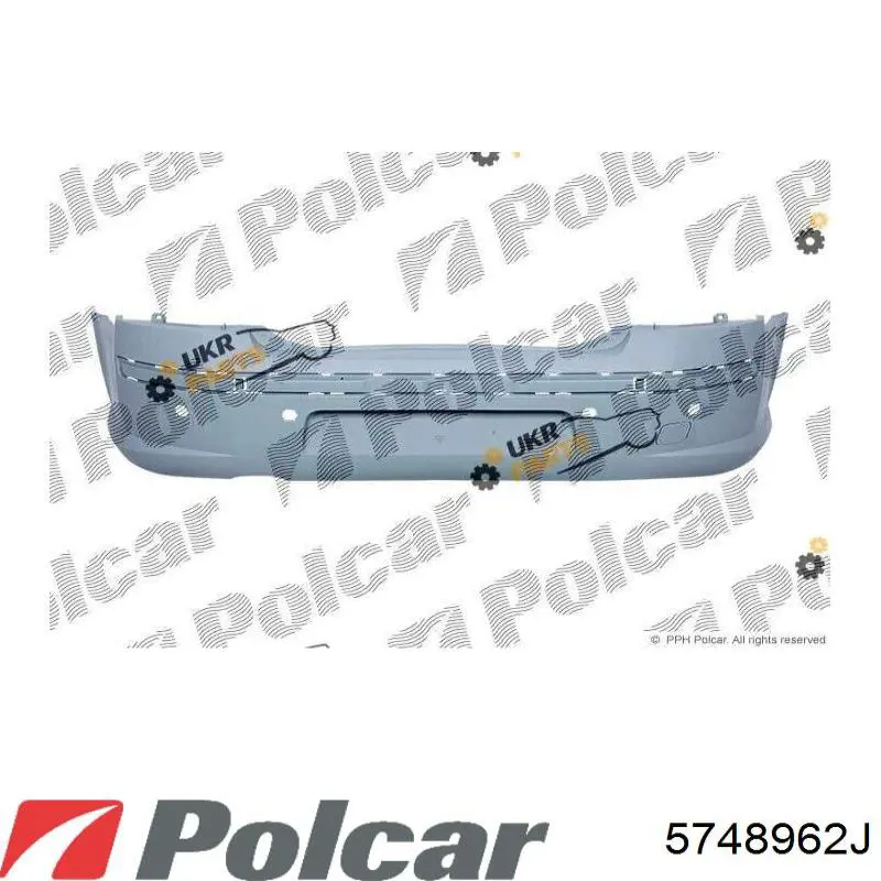 Задний бампер 5748962J Polcar