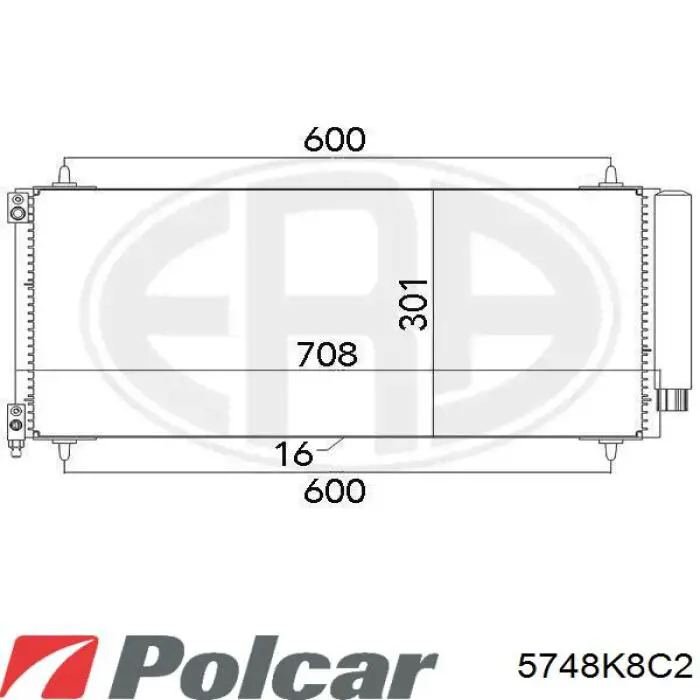 5748K8C2 Polcar радиатор кондиционера