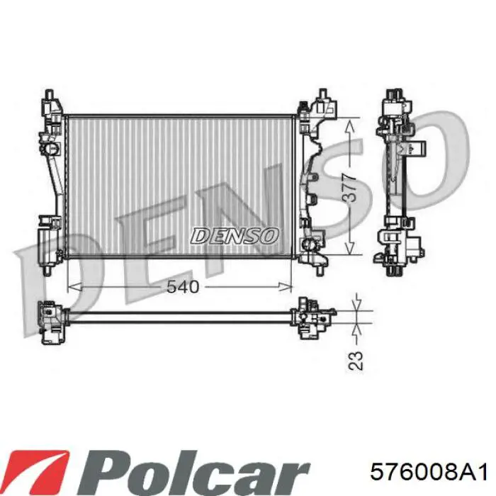 Радиатор 576008A1 Polcar