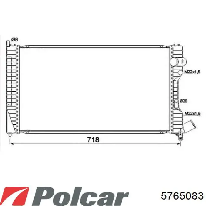 5765083 Polcar Радиатор основной