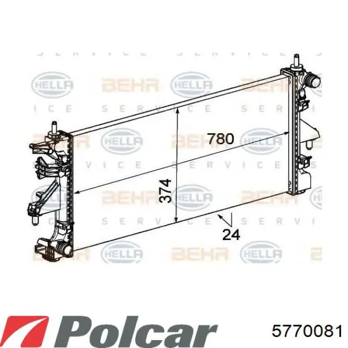 Радиатор 5770081 Polcar