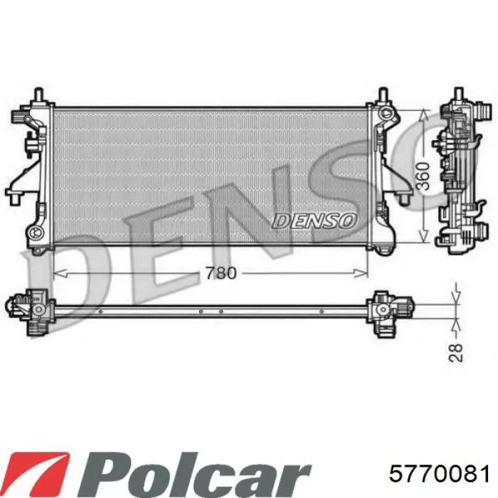 5770081 Polcar Радиатор основной
