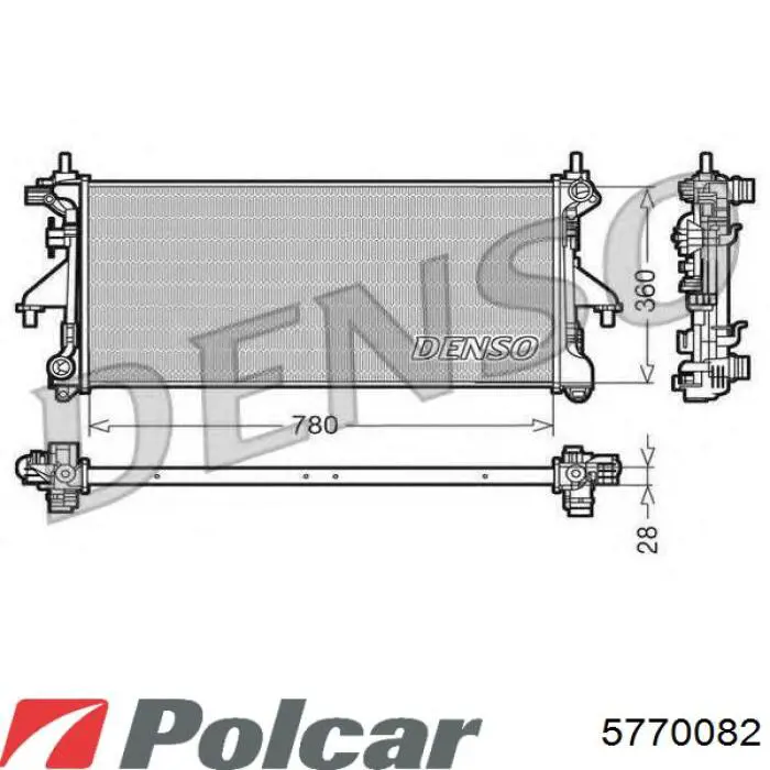 Радиатор 5770082 Polcar