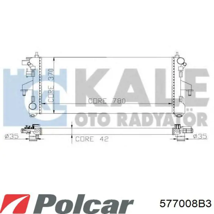577008B3 Polcar Радиатор основной