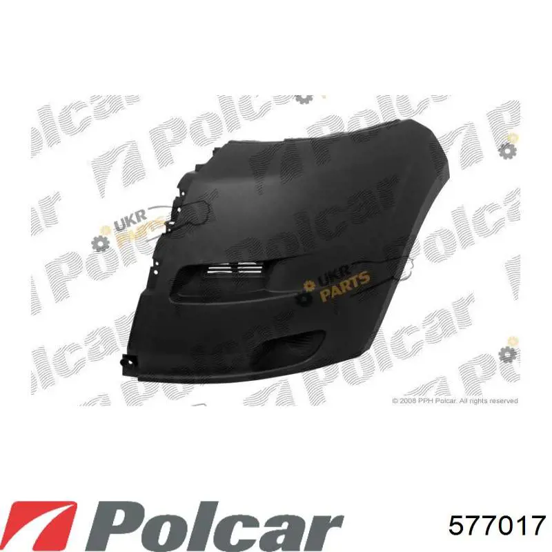577017 Polcar бампер передний, левая часть