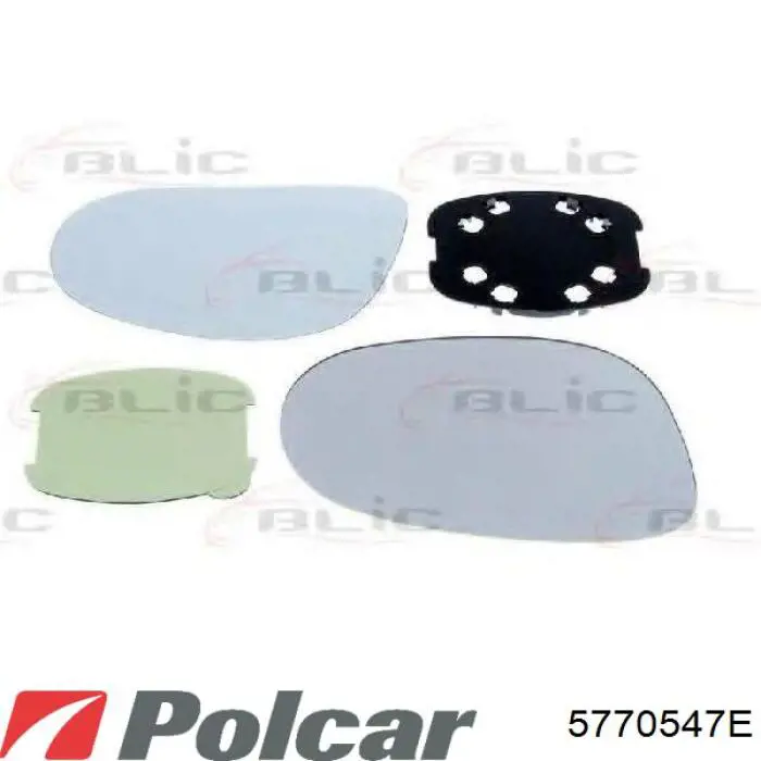 Стекло левого зеркала заднего вида 5770547E Polcar