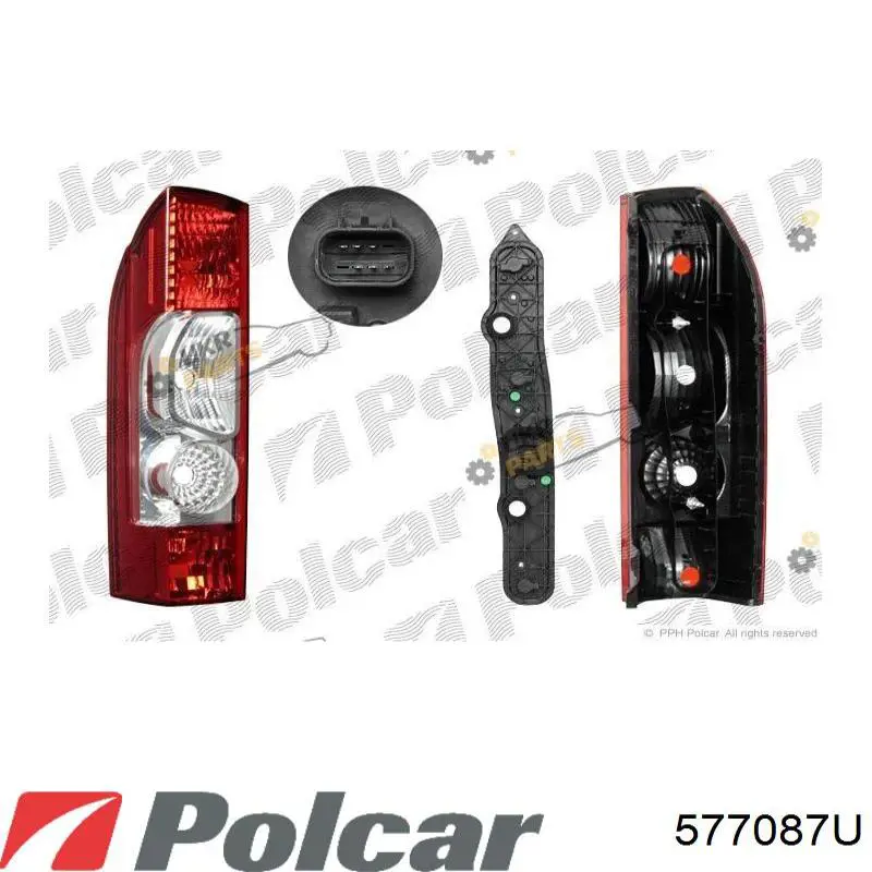 Фонарь задний левый 577087U Polcar